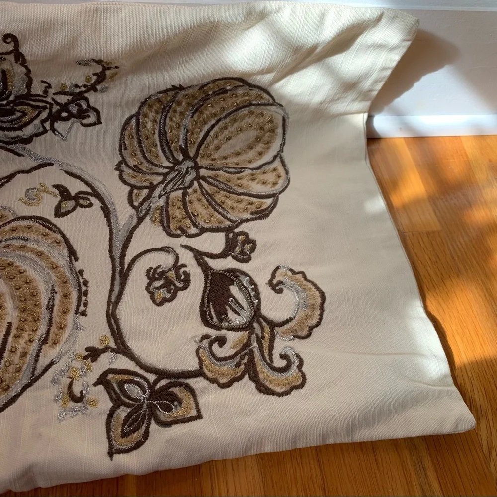 Pottery Barn Pillow Cover Fall Pumpkin Halloween Thanksgiving Harvest Canvas